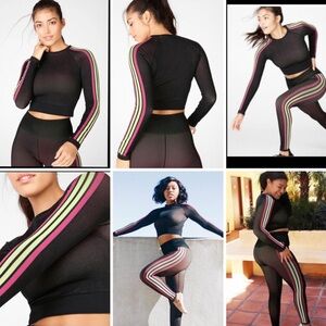 NWOT- FABLETICS Aisley Athletic Seamless Crop Top & Legging Set
